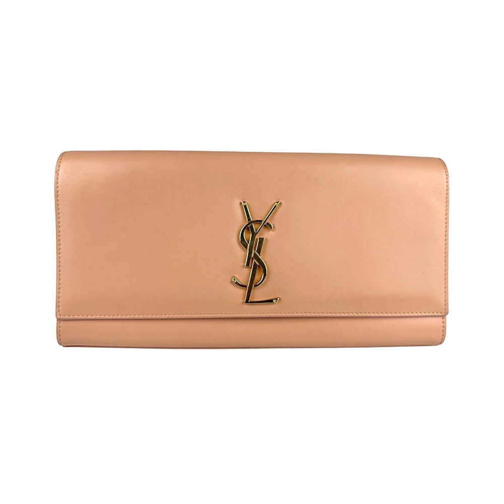 Saint Laurent clutch bag pink gold